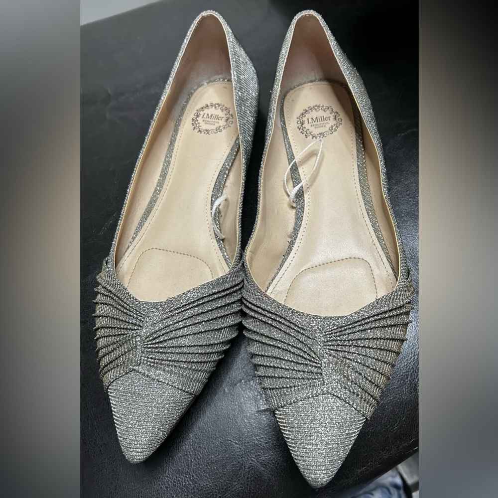 L Miller Silver Women's Flats